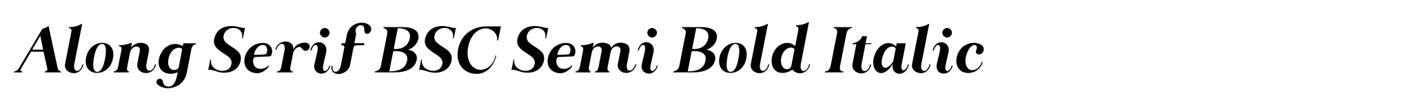 Along Serif BSC Semi Bold Italic image